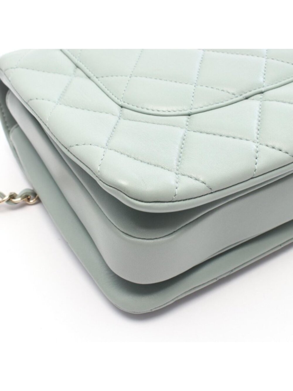 Chanel Shoulder Bag Trendy CC Small Top Handle Flap 2-Way Sage Green Leather - Picture 8 of 9
